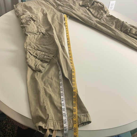 Matchstick Khaki Cargo Pants-Drawstring cuffs- Size 38 - Picture 13 of 14
